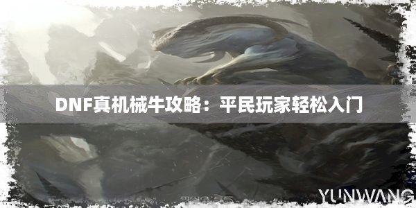 DNF真机械牛攻略：平民玩家轻松入门