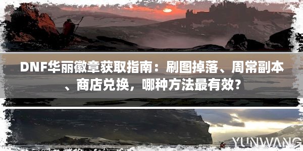 DNF华丽徽章获取指南：刷图掉落、周常副本、商店兑换，哪种方法最有效？