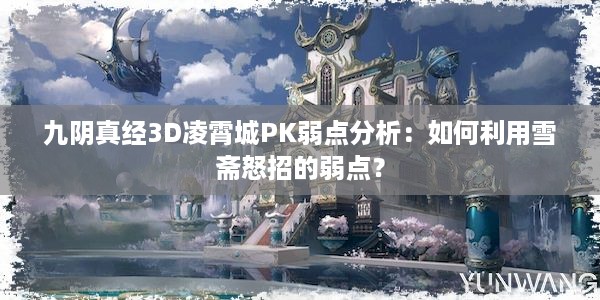 九阴真经3D凌霄城PK弱点分析：如何利用雪斋怒招的弱点？