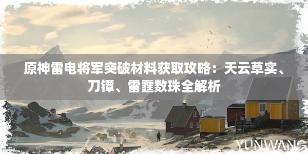 原神雷电将军突破材料获取攻略：天云草实、刀镡、雷霆数珠全解析