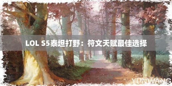 LOL S5泰坦打野：符文天赋最佳选择