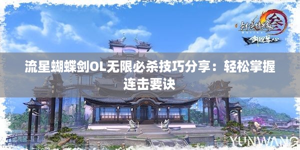 流星蝴蝶剑OL无限必杀技巧分享：轻松掌握连击要诀