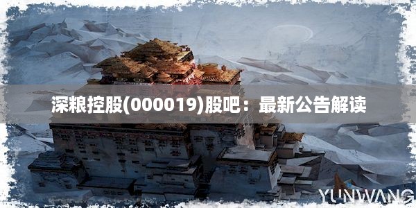 深粮控股(000019)股吧：最新公告解读