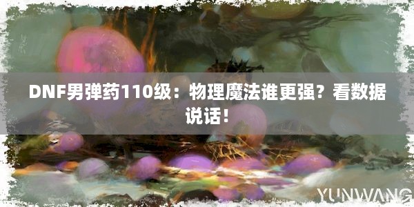 DNF男弹药110级：物理魔法谁更强？看数据说话！