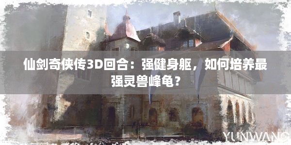 仙剑奇侠传3D回合：强健身躯，如何培养最强灵兽峰龟？