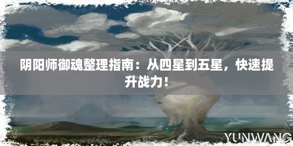 阴阳师御魂整理指南：从四星到五星，快速提升战力！