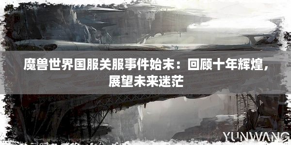 魔兽世界国服关服事件始末：回顾十年辉煌，展望未来迷茫