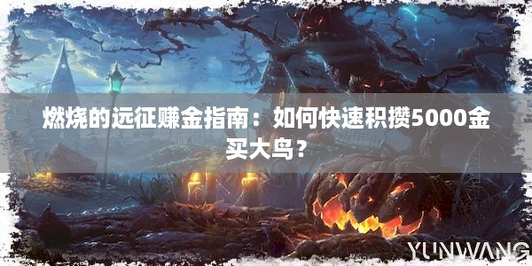 燃烧的远征赚金指南：如何快速积攒5000金买大鸟？