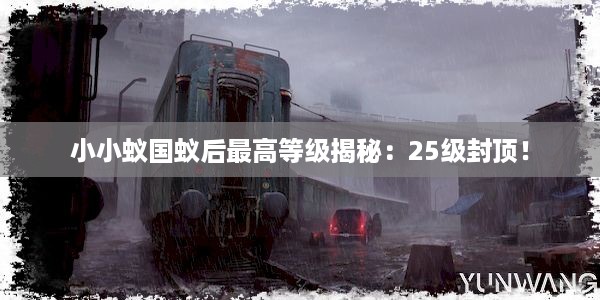 小小蚁国蚁后最高等级揭秘：25级封顶！