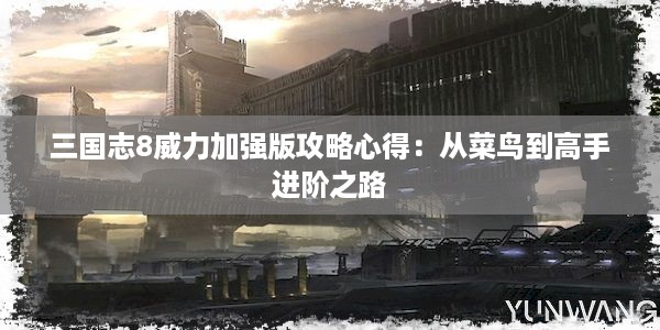 三国志8威力加强版攻略心得：从菜鸟到高手进阶之路