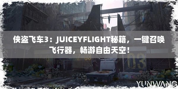 侠盗飞车3：JUICEYFLIGHT秘籍，一键召唤飞行器，畅游自由天空！