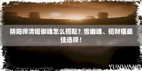 阴阳师清姬御魂怎么搭配？雪幽魂、招财猫最佳选择！