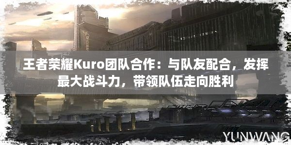 王者荣耀Kuro团队合作：与队友配合，发挥最大战斗力，带领队伍走向胜利