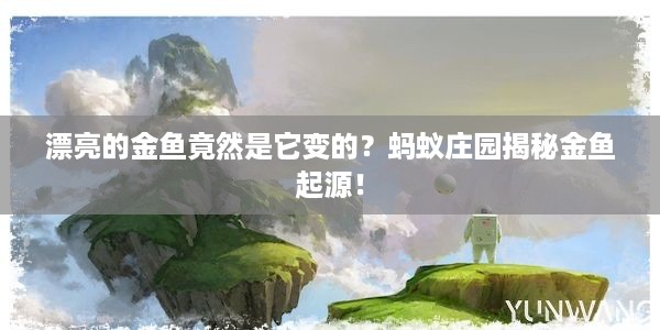 漂亮的金鱼竟然是它变的？蚂蚁庄园揭秘金鱼起源！