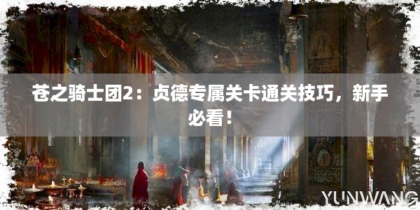 苍之骑士团2：贞德专属关卡通关技巧，新手必看！