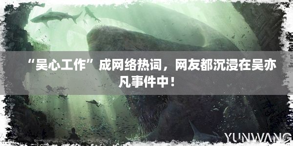 “吴心工作”成网络热词，网友都沉浸在吴亦凡事件中！