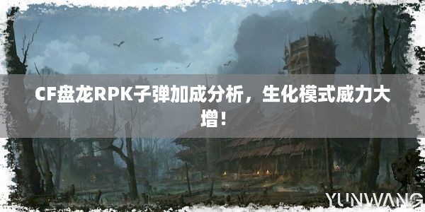 CF盘龙RPK子弹加成分析，生化模式威力大增！