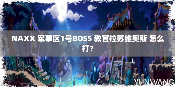 NAXX 军事区1号BOSS 教官拉苏维奥斯 怎么打？