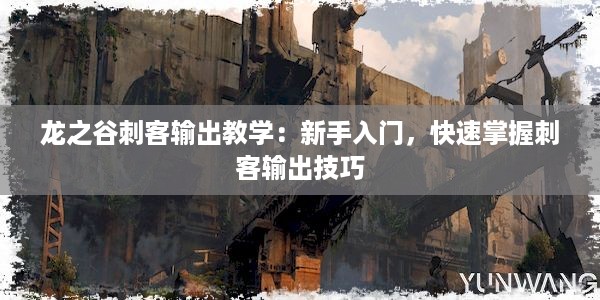 龙之谷刺客输出教学：新手入门，快速掌握刺客输出技巧