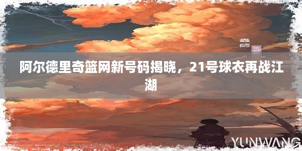 阿尔德里奇篮网新号码揭晓，21号球衣再战江湖