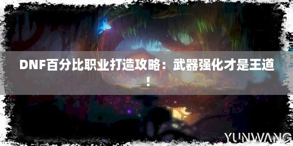 DNF百分比职业打造攻略：武器强化才是王道！