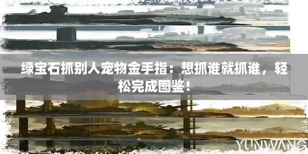 绿宝石抓别人宠物金手指：想抓谁就抓谁，轻松完成图鉴！