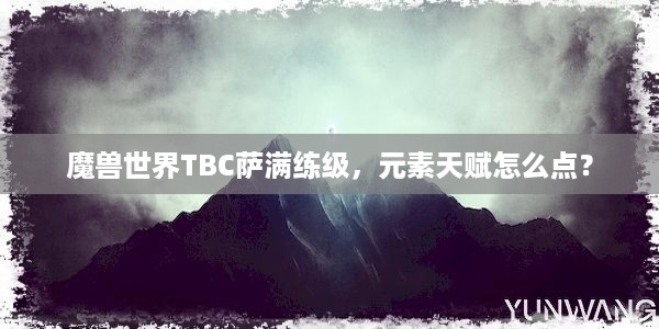 魔兽世界TBC萨满练级，元素天赋怎么点？