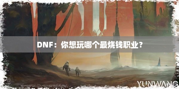 DNF：你想玩哪个最烧钱职业？