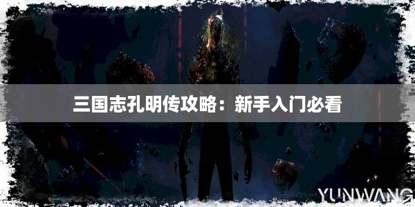 三国志孔明传攻略：新手入门必看