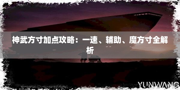 神武方寸加点攻略：一速、辅助、魔方寸全解析