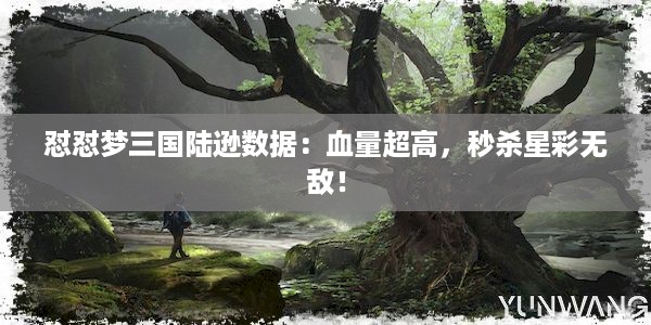 怼怼梦三国陆逊数据：血量超高，秒杀星彩无敌！