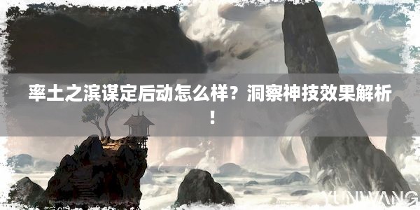 率土之滨谋定后动怎么样？洞察神技效果解析！