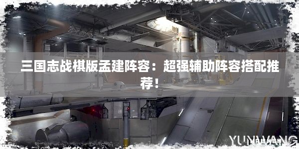 三国志战棋版孟建阵容：超强辅助阵容搭配推荐！