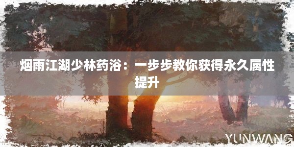 烟雨江湖少林药浴：一步步教你获得永久属性提升