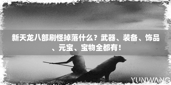 新天龙八部刷怪掉落什么？武器、装备、饰品、元宝、宝物全都有！