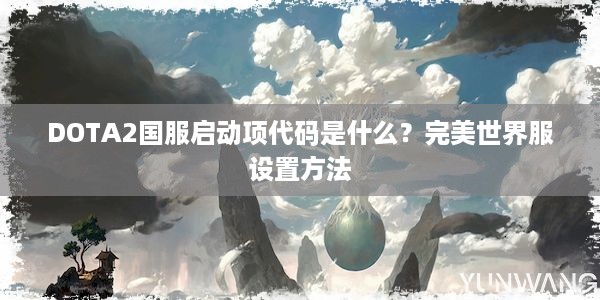 DOTA2国服启动项代码是什么？完美世界服设置方法