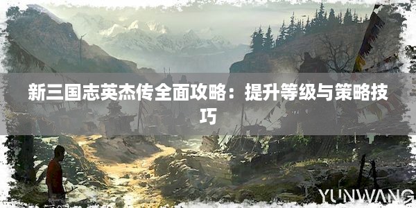 新三国志英杰传全面攻略：提升等级与策略技巧