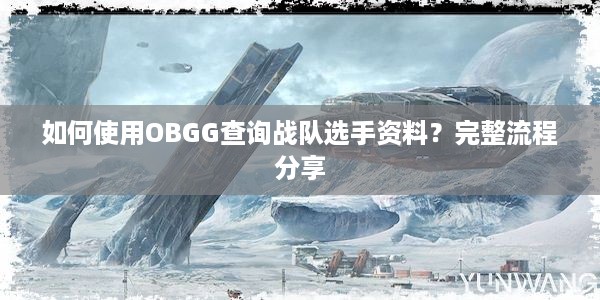 如何使用OBGG查询战队选手资料？完整流程分享