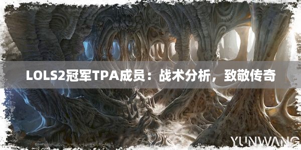 LOLS2冠军TPA成员：战术分析，致敬传奇